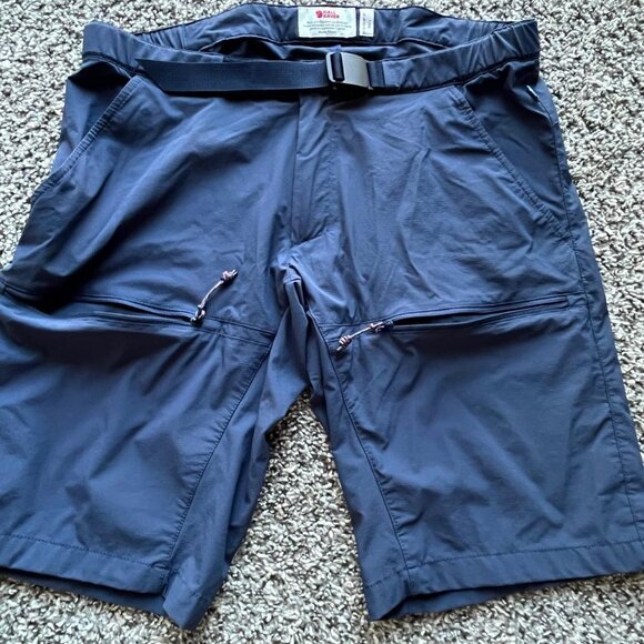 Fjallraven Cargo Shorts Mens Blue 30-31" Waist Regular Fit Outdoor Hiking - Picture 3 of 6